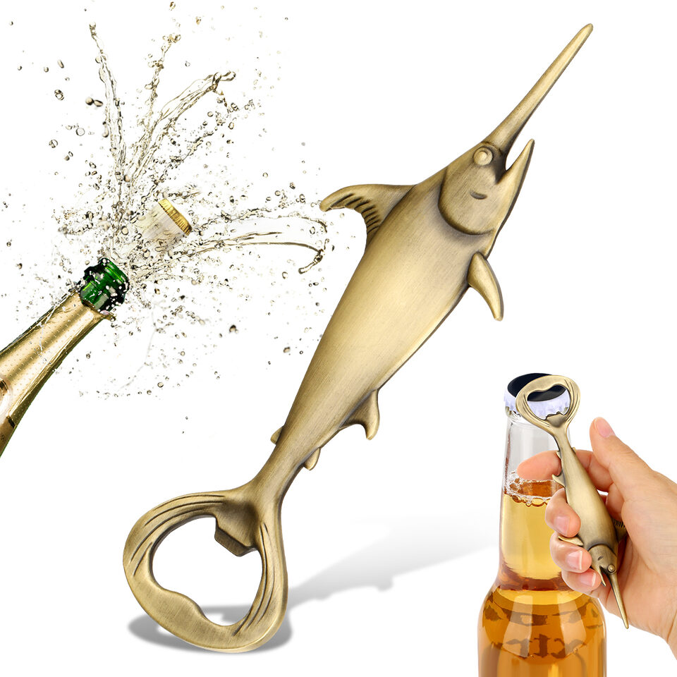Creative Swordfish Handle Metal Beer Bottle Openers Kitchen