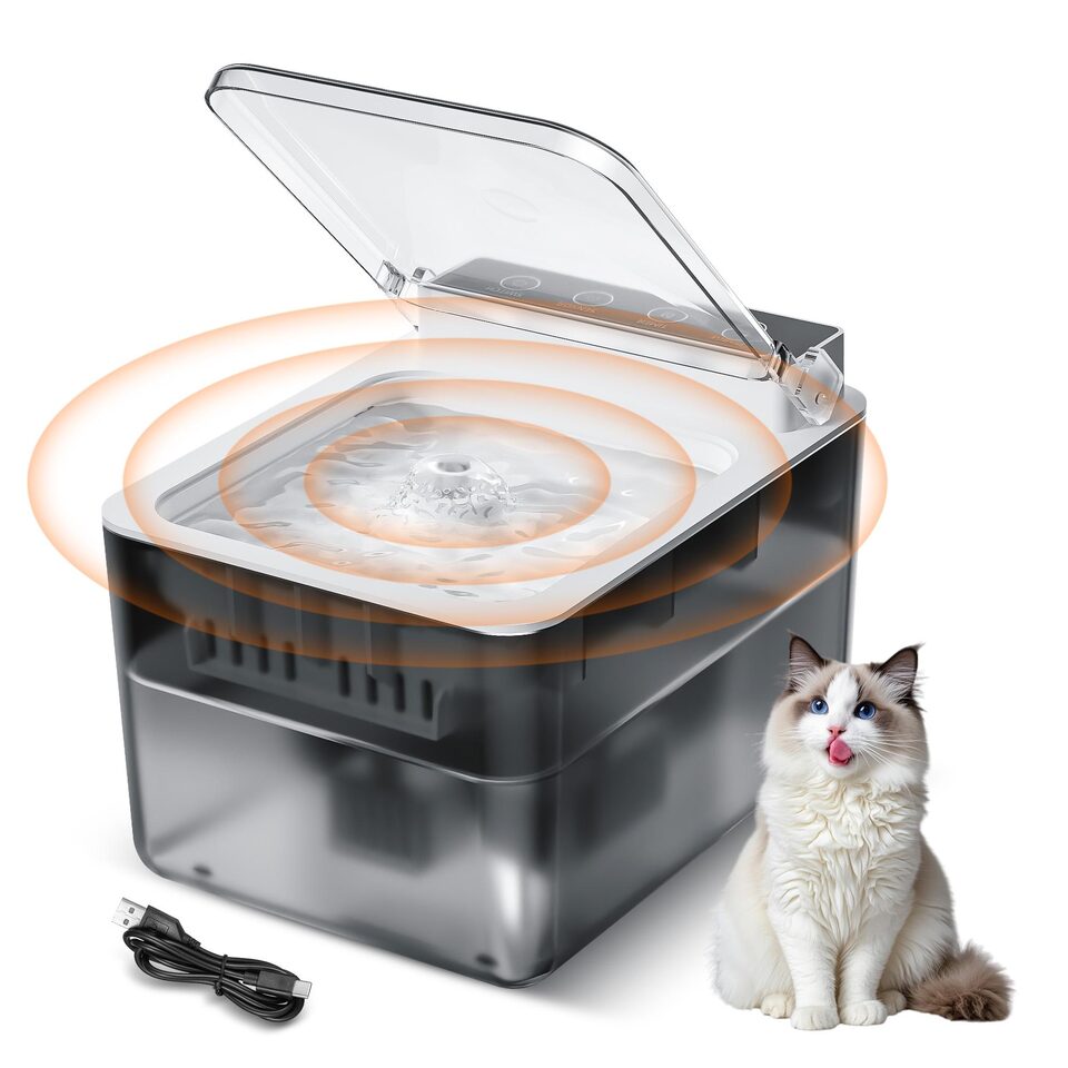 Wired Automatic Pet Fountain Dog Water Dispenser Sensing