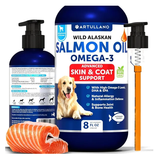 Salmon Oil For Dogs 3 8 FL OZ