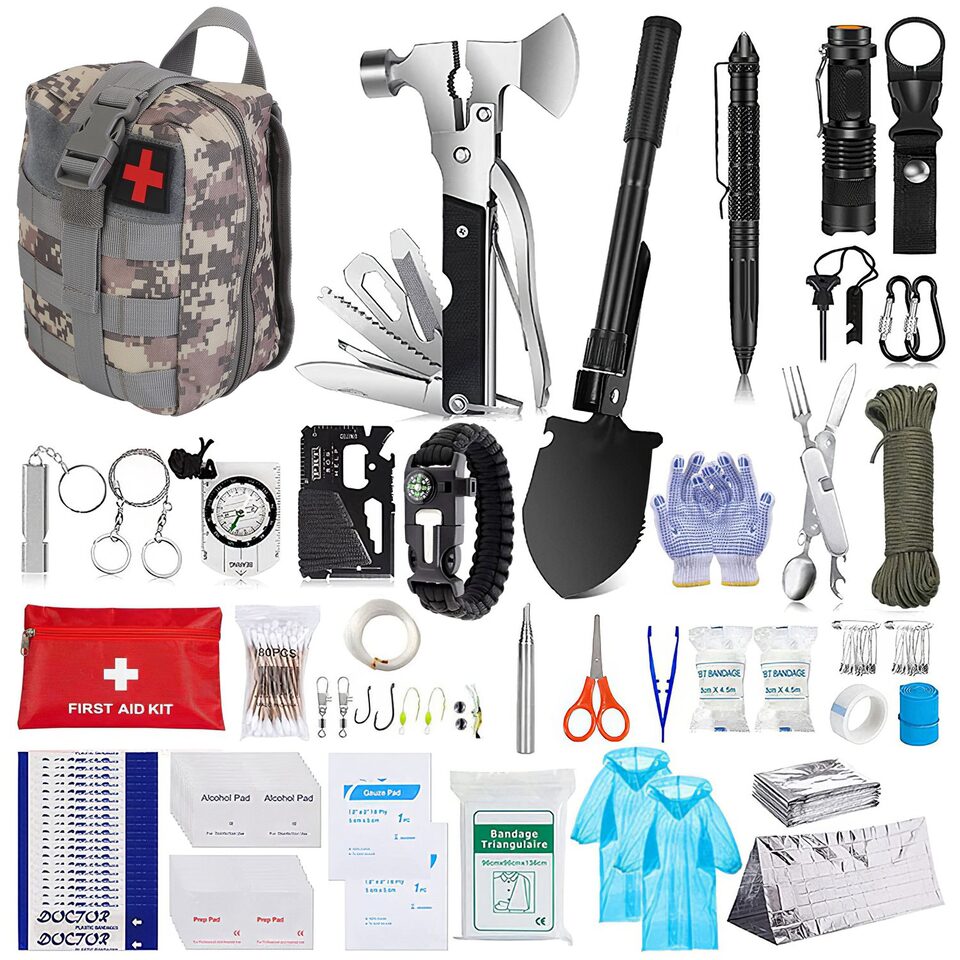 125Pcs Survival Kits Professional Emergency Gear Tactical First