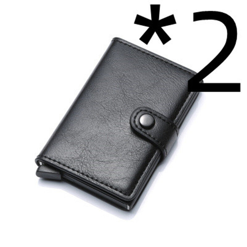 RFID Anti-theft Men Vintage Wallet Aluminum Metal Purse