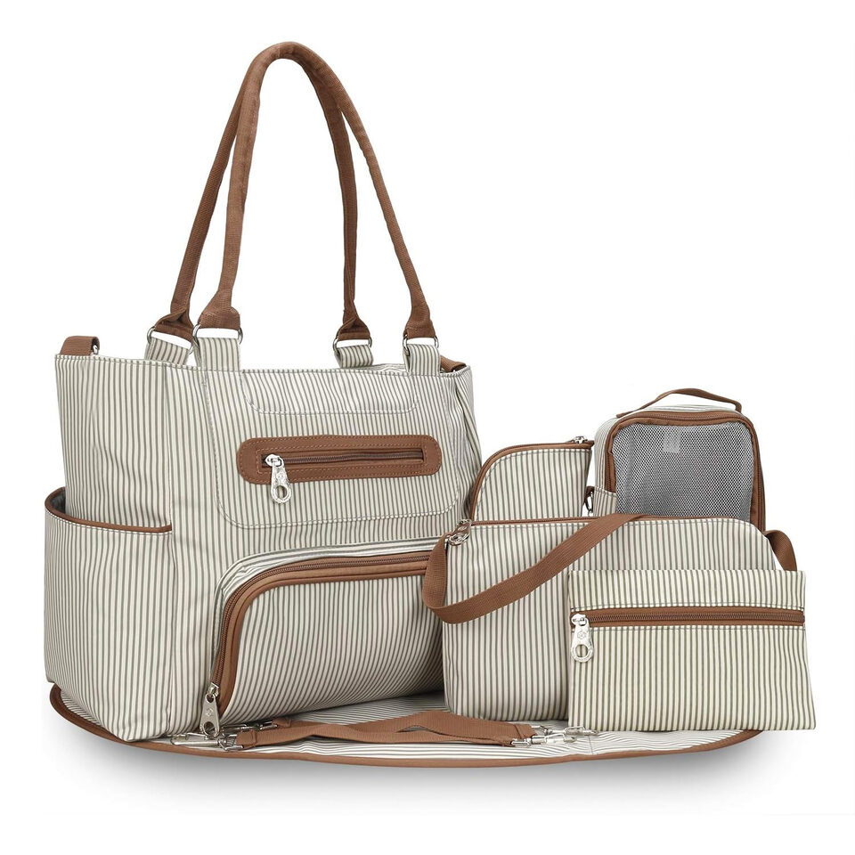 8Pcs Baby Nappy Diaper Bags Set For Mom