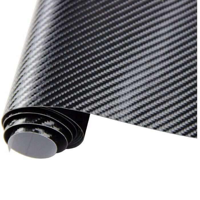 Car Styling Glossy Black 5D Carbon Fiber Vinyl