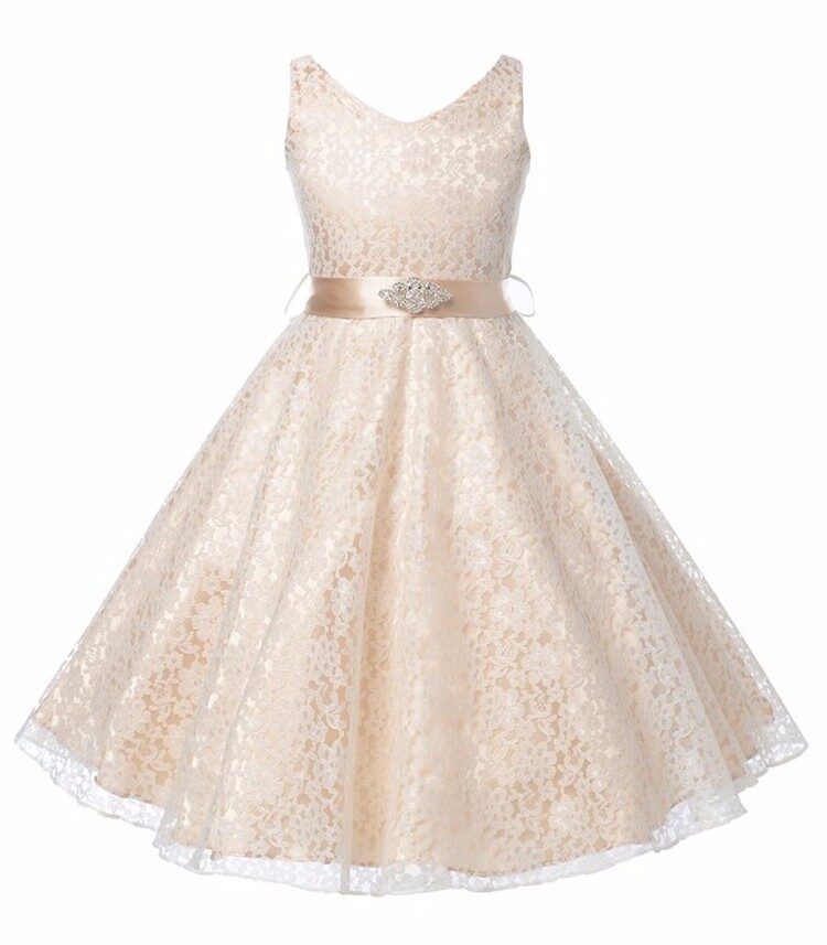 Kids girls dress children Costume Lace Tong