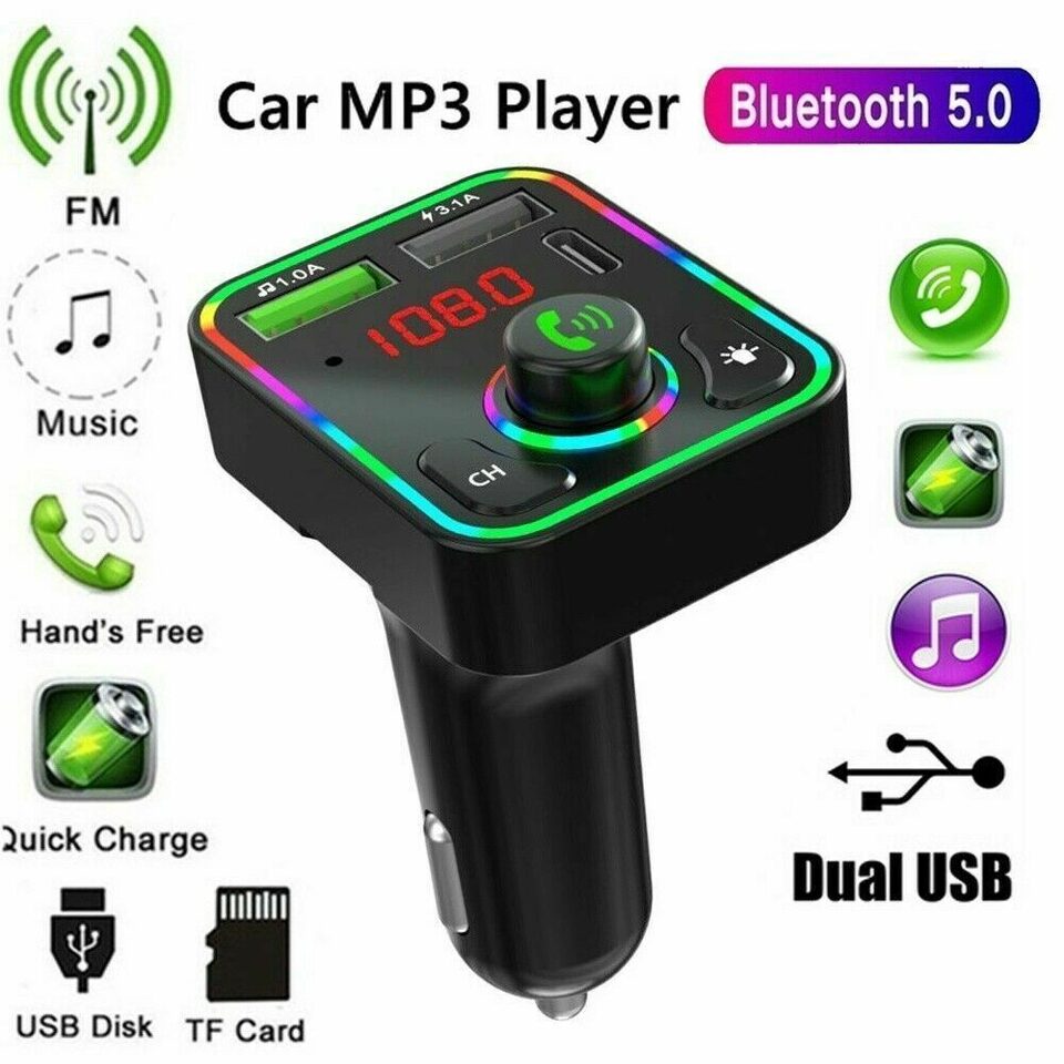 Car Bluetooth FM Transmitter USB Charger MP3 Player