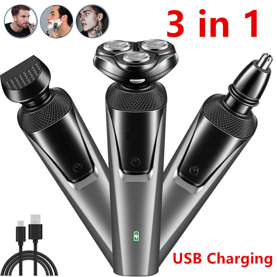 Electric Shaver Mens Razor Rotary Waterproof Pop-Up Beard
