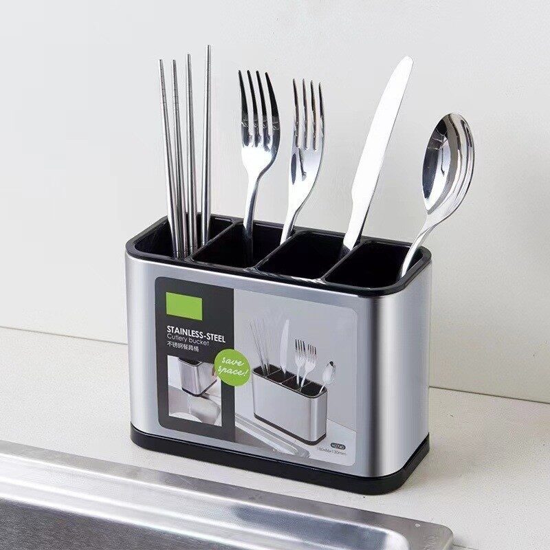 Multifunctional Kitchen Cutlery Holder Draining Chopstick Spoon Storage