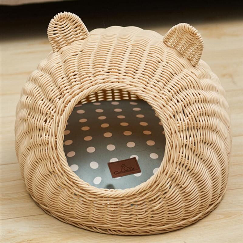 Cat nest rattan woven for all seasons