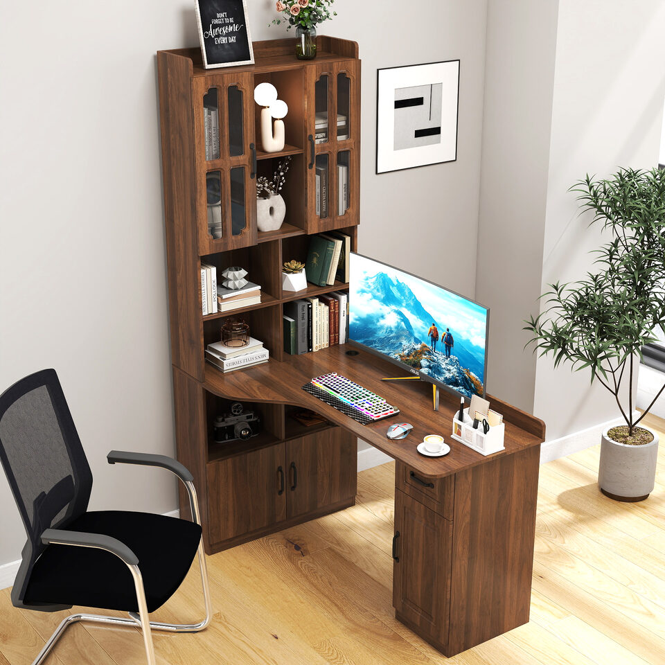 L-Shaped Corner Computer Desk For Home Office