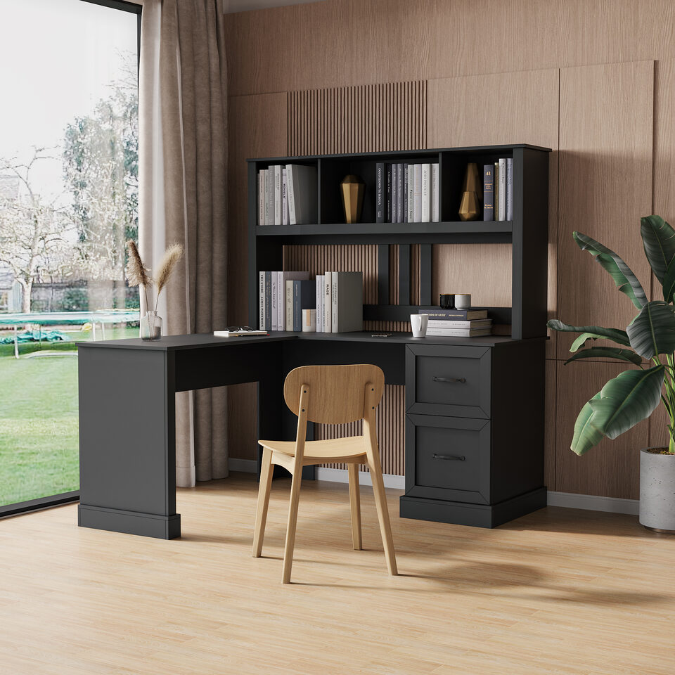 Home Office Computer Desk With Hutch
