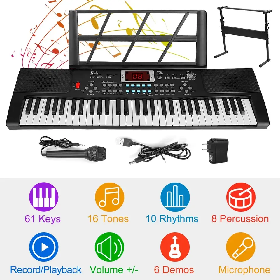 61 Keys Digital Music Electronic Keyboard Electric Musical