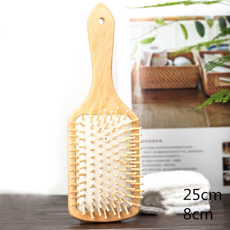 Wood Comb Professional Healthy Paddle Cushion Hair Loss