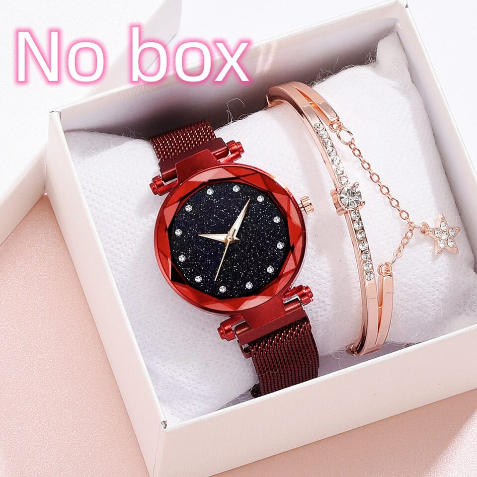 Luxury Women Watches Bracelet Set Fashion Elegant Magnet