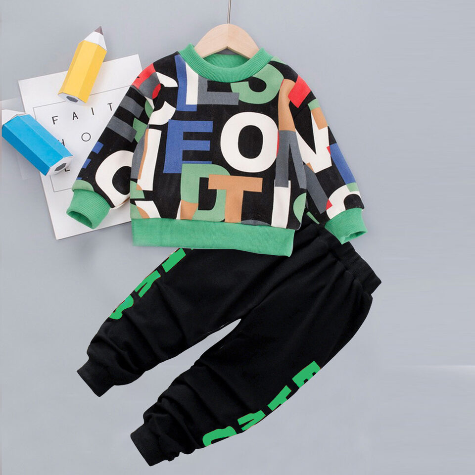 Spring children's clothing boy and girl suit two-piece