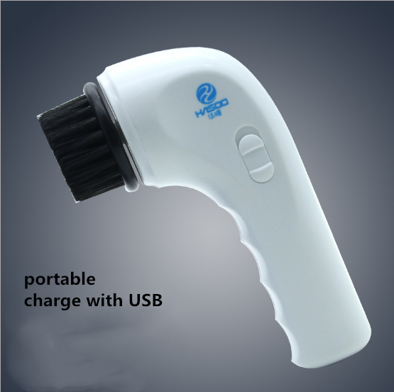 Electric household shoe polisher brush hand-held automatic oiling