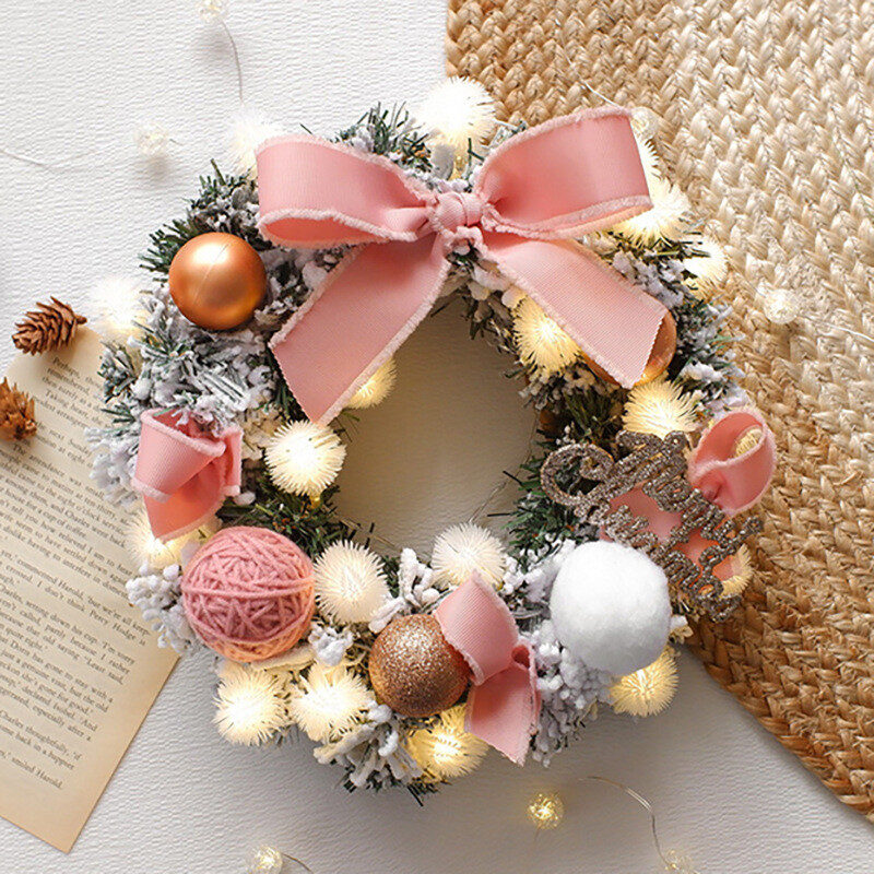 Multicolor Christmas Pendant LED Light String Wreath Package