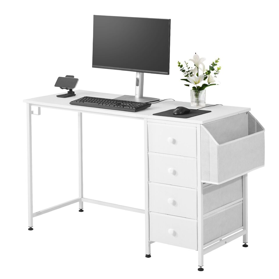 Computer Desk With Fabric Drawers