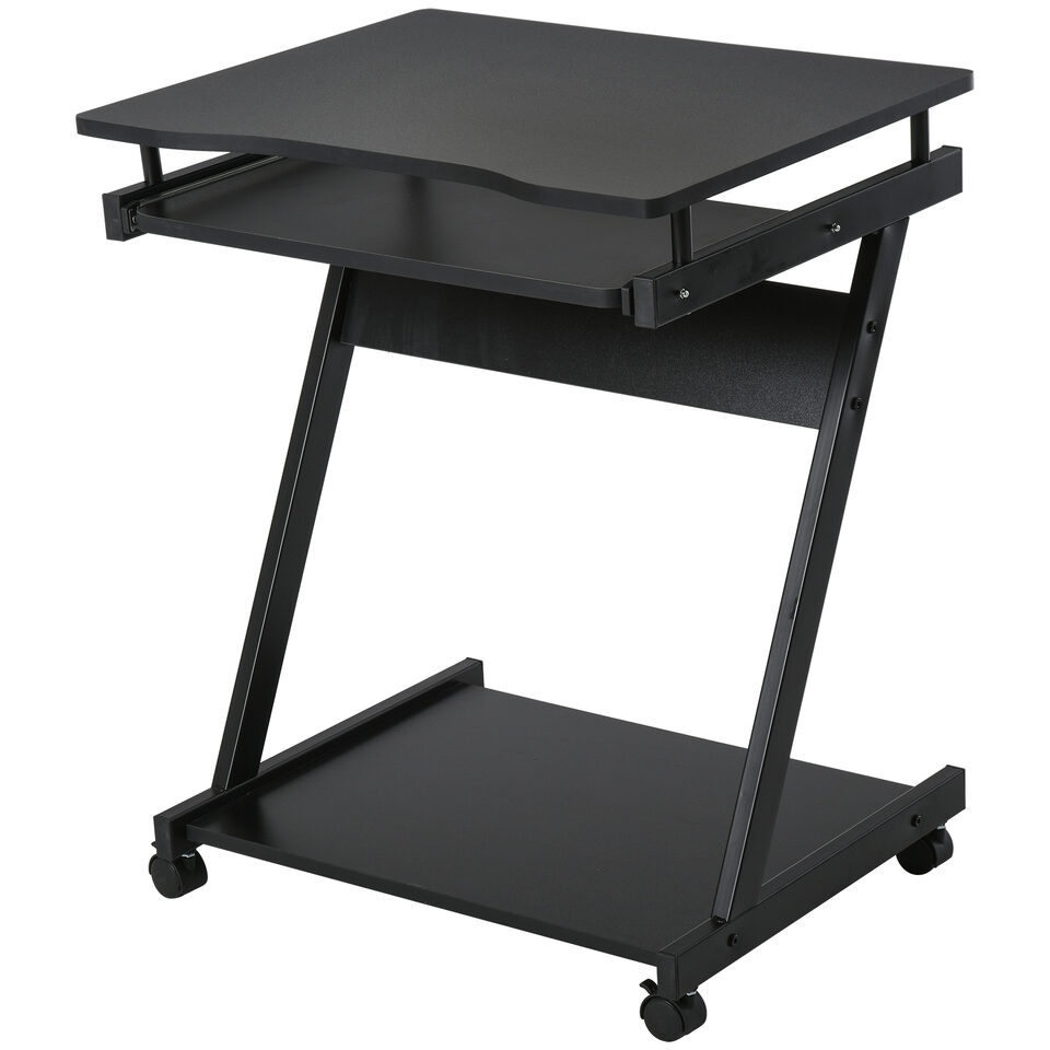 Movable Computer Desk With 4 Moving Wheels Sliding