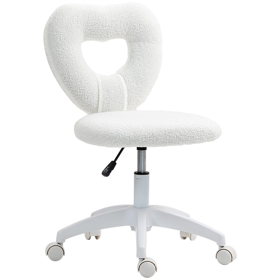 Armless Heart Computer Desk Chair