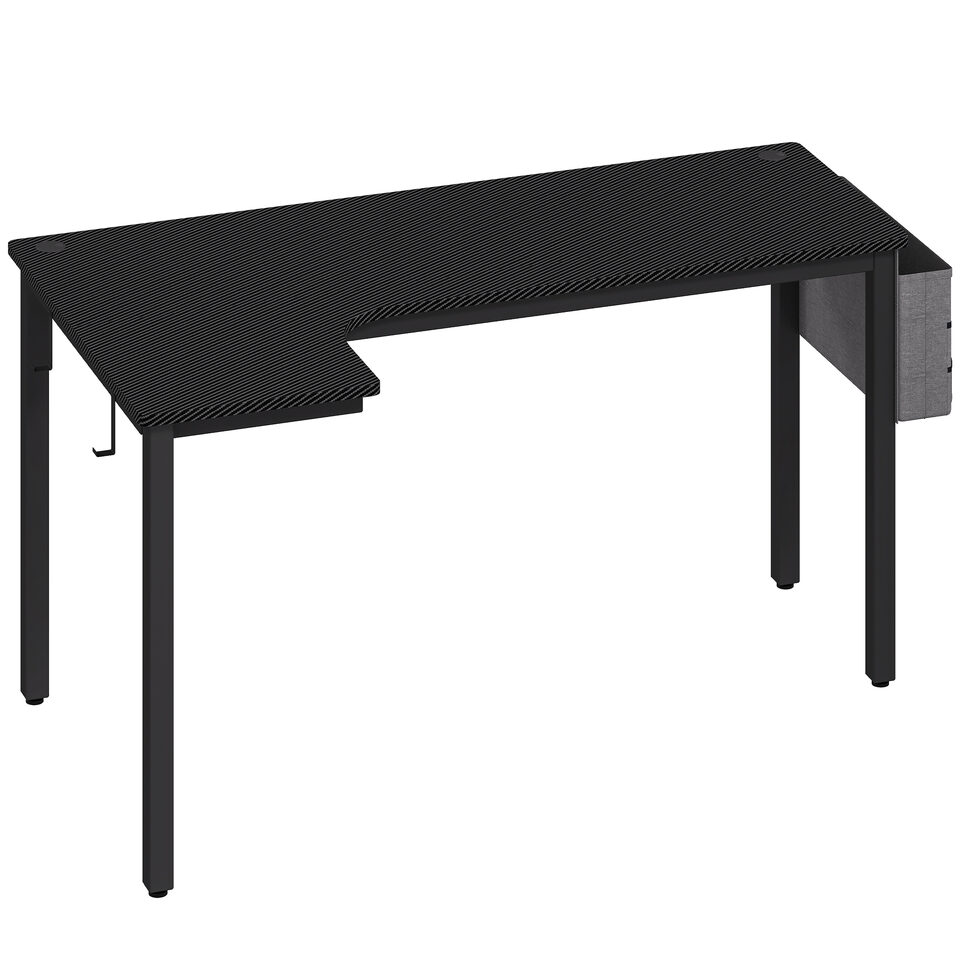 L-Shaped Computer Gaming Desk With Fabric Bag
