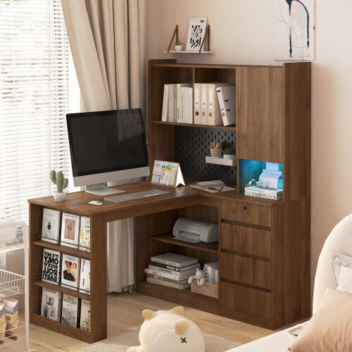 L Shaped Desk With Charger
