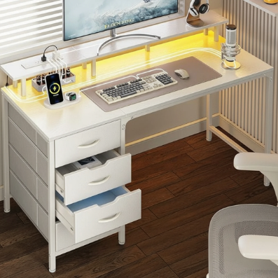 Computer Desk With A Power Socket And LED