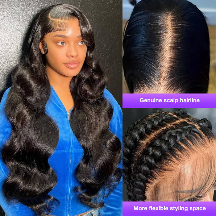 13x4 Lace Front Human Hair Wigs Natural Color
