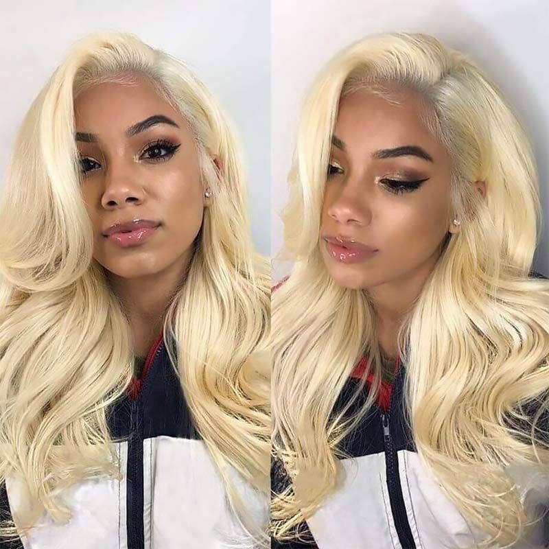 13x4 Lace Front Human Hair Wigs 613 Body