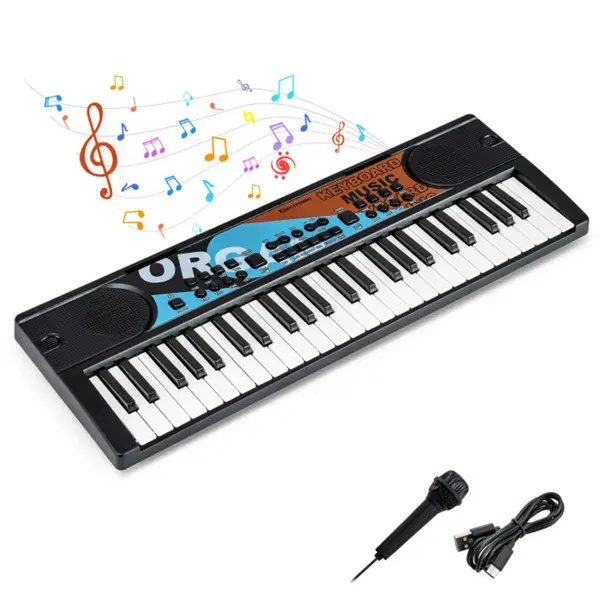 49 Keys Kids Electronic Keyboard With Microphone