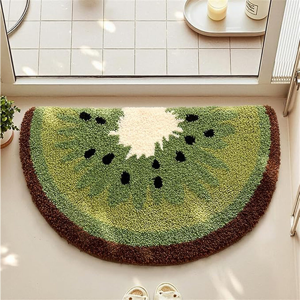 Kiwi Fruit Bath Mats Cute Bathroom Rugs