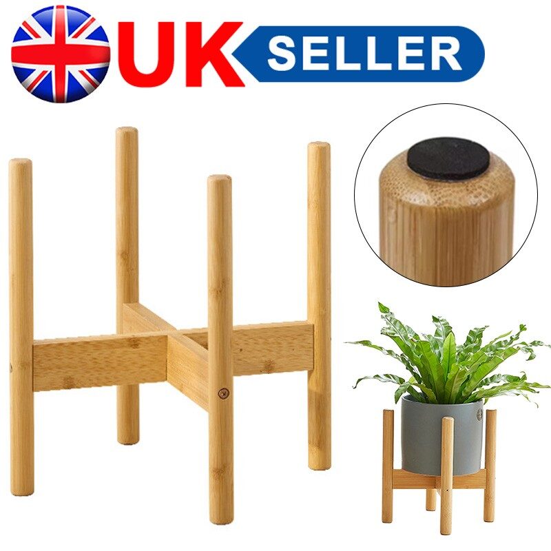 Large 35cm Indoor Plant Pot Stand Brown Tribal