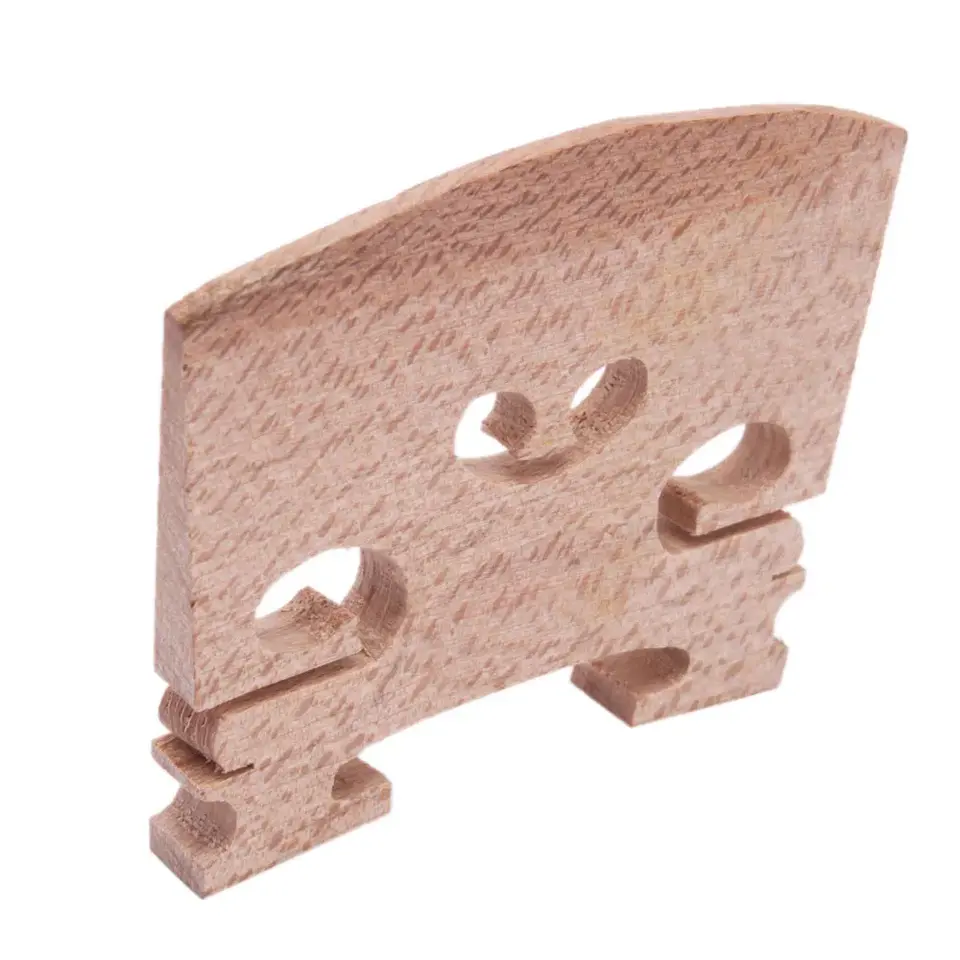 4-4 Maple Violin Bridge Wood-colored