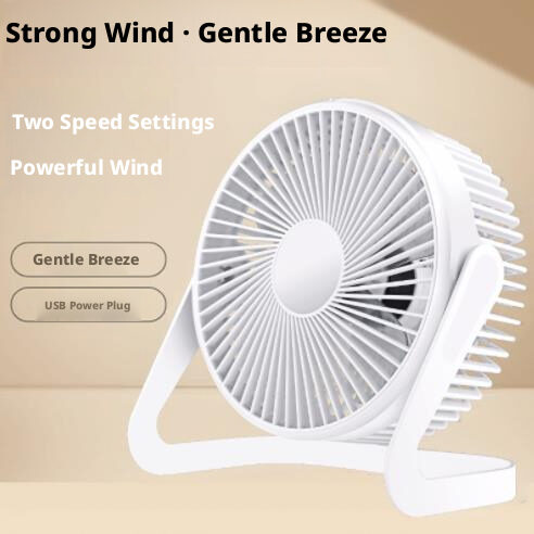 Mini fan-white-6 inch-adjustable in second gear-1