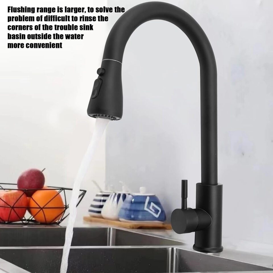 360 Kitchen Sink Mixer Taps Pull Out Spout