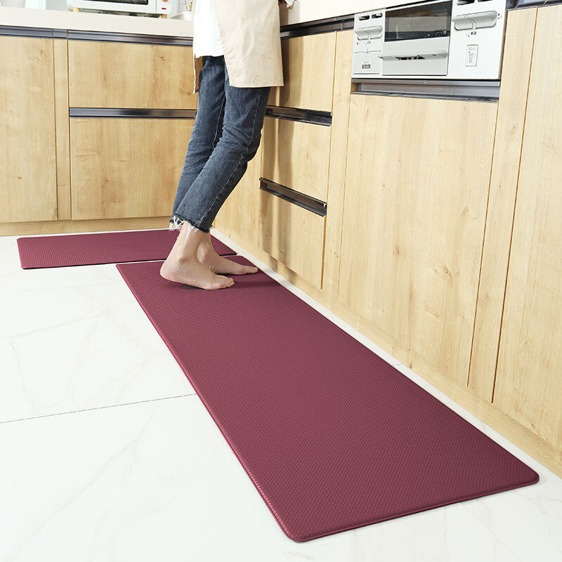 PU Leather Kitchen Floor Mats Simple Modern Oil-proof