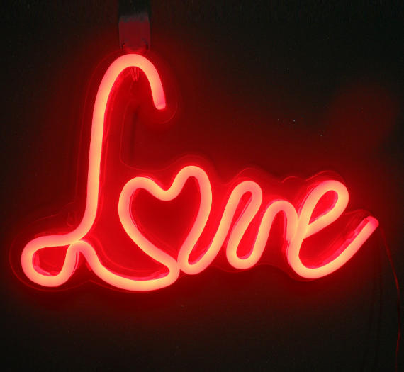 Led neon lights hanging wall decorative opening