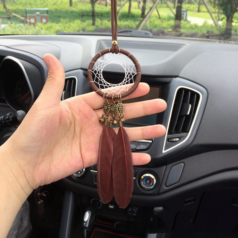 Creative feather car pendant safety accessories