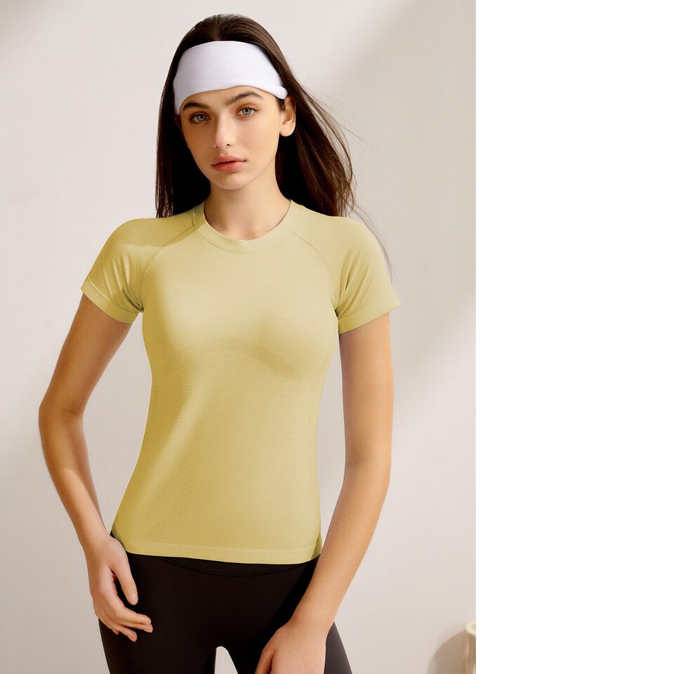 New Women's Short-Sleeve Yoga Top