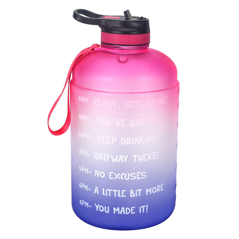 QuiFit Gallon Water Bottle with Straw Clear Plastic