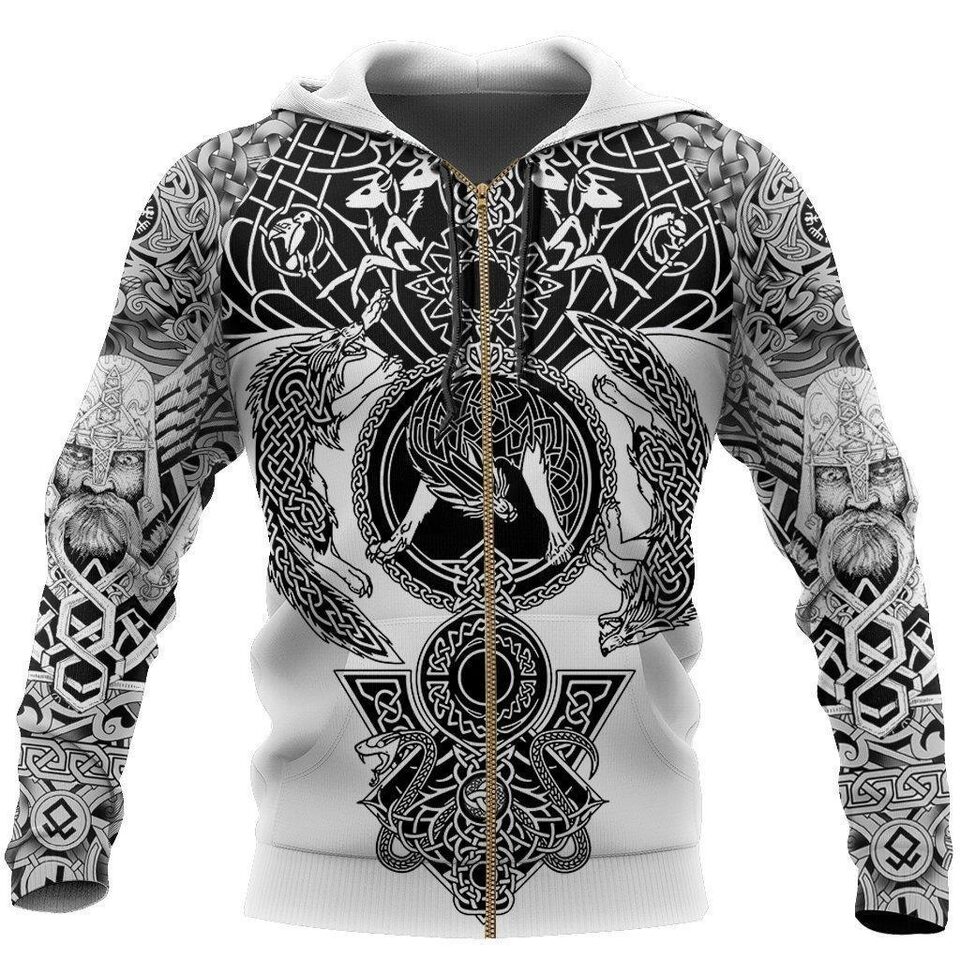 Viking Odin Best Tattoo 3D Hoodies Men/women Hipster
