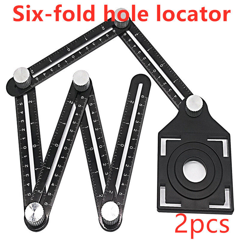 Aluminum Alloy Six Folding Multi Angle Measuring Ruler