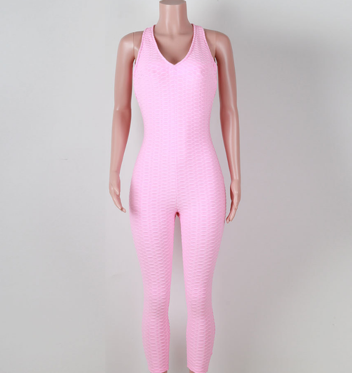 female yoga fitness jumpsuit