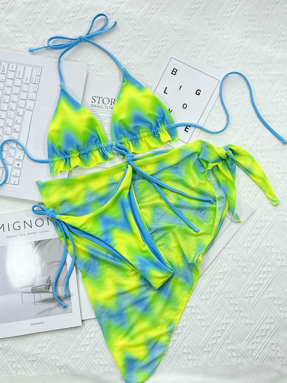 Bikini Tie Dyed Outer Single Swimsuit