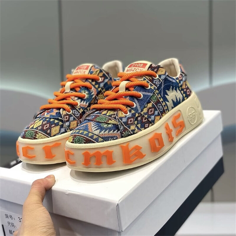 Breathable Low Top Printed Board Shoes Men's Versatile