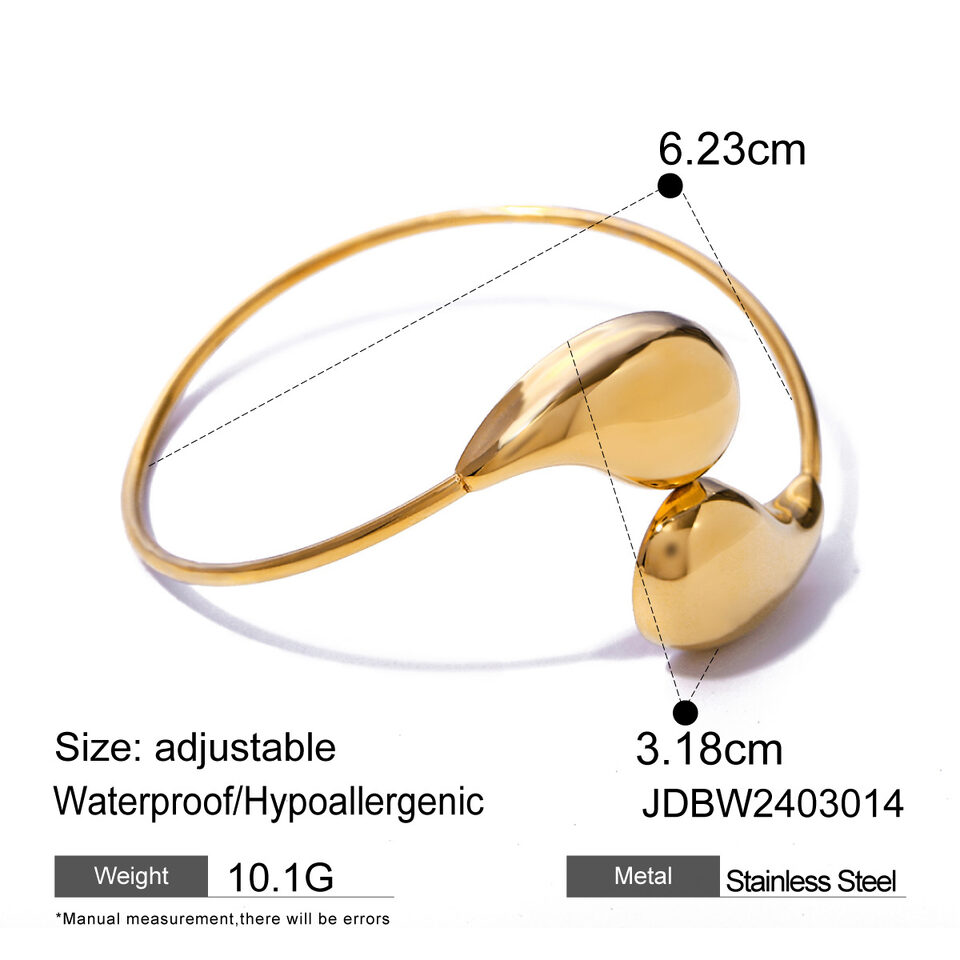 Fashion Jewelry Minar Hip Hop Metallic Irregular Water