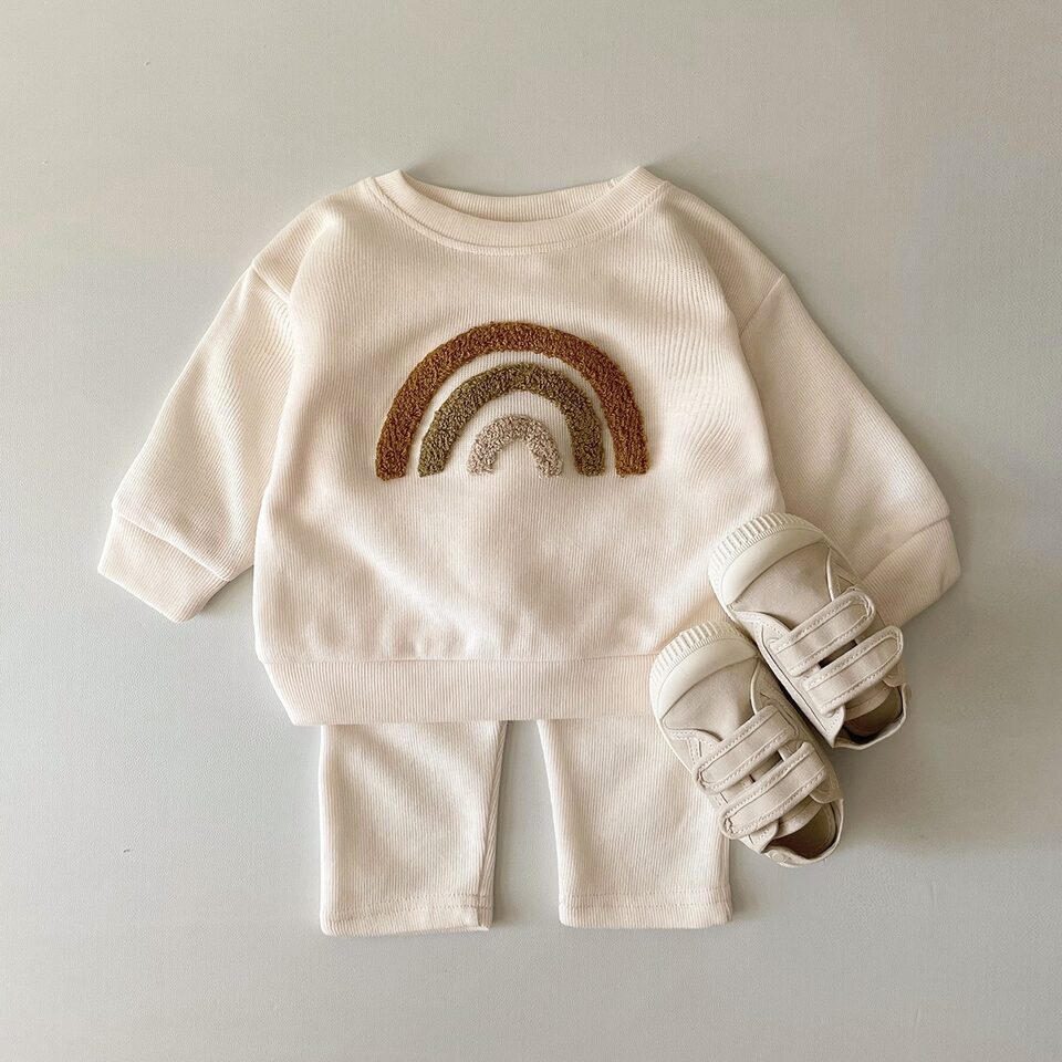 Spring And Autumn Newborn Alphabet Embroidery Baby Long