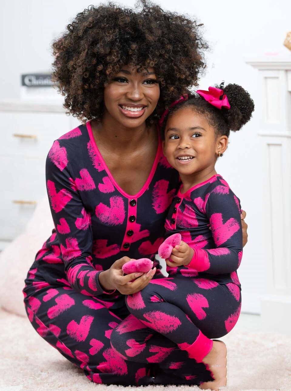 Beauty Clothing Valentine's Day Heart Printing Leisure Pajamas