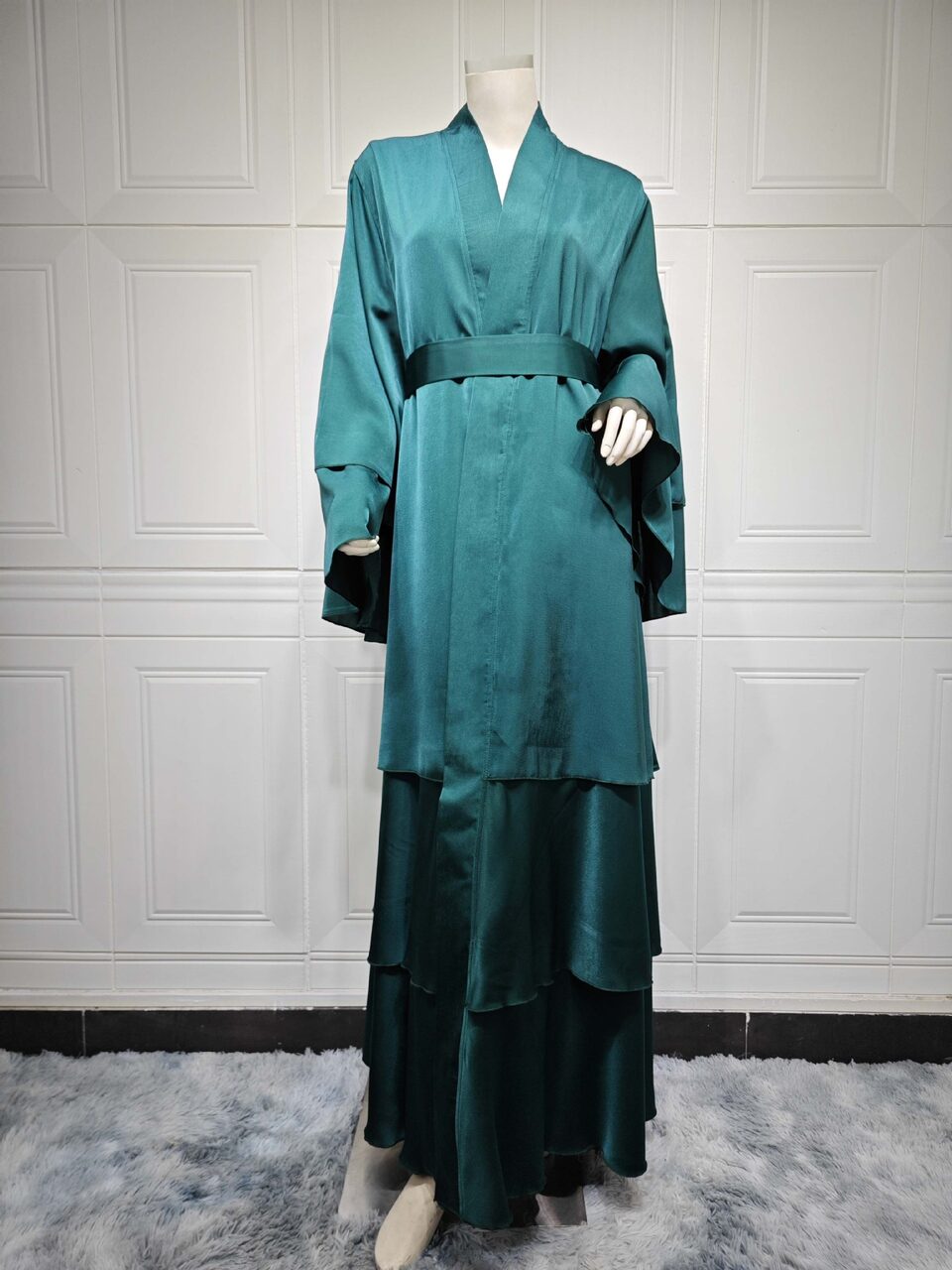 Muslim Fashion Solid Color Robe Abaya Outer Wear