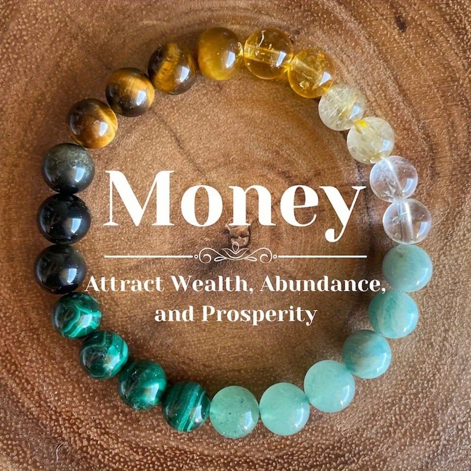 Universal Natural Stone Bracelet Citrine Dongling Malachite