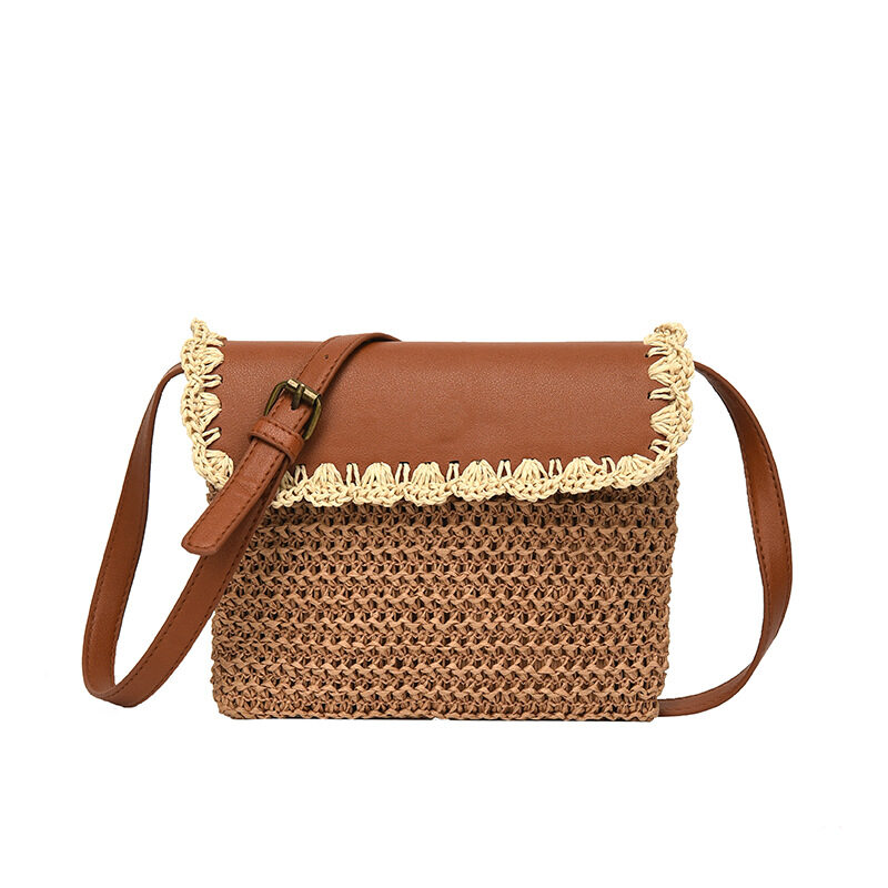 Women's Straw Mori Style Western All-matching Beach Crossbody
